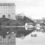 Historické fotografie kempu a Podhradského rybníka