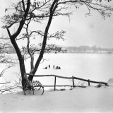 Historické fotografie kempu a Podhradského rybníka