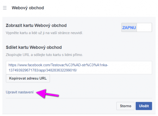 Změna nastavení