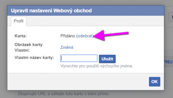 Odebrání karty