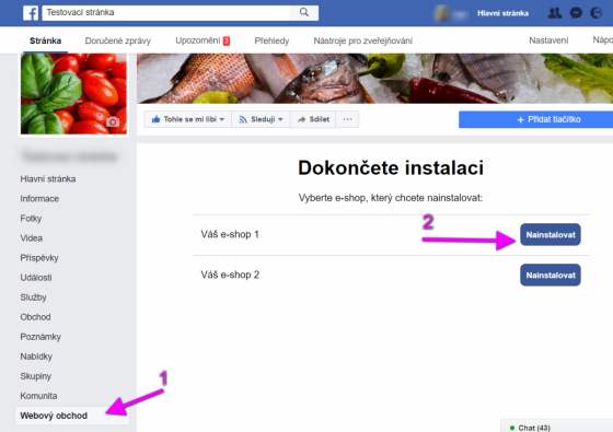 Dokončení instalace