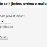 Import 1/4 - zadejte váš e-mail