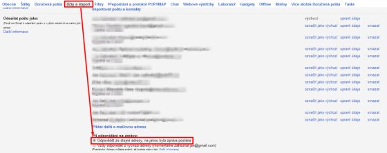 Odesílání e-mailů - odpovídat ze stejné adresy, na které e-mail dorazil
