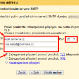 Nastavení SMTP serveru